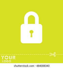 Web line icon. Padlock