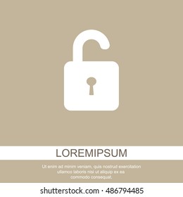 Web line icon. Padlock