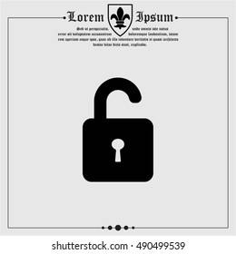 Web line icon. Padlock