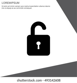 Web line icon. Padlock