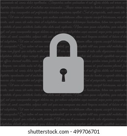 Web line icon. Padlock