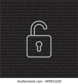 Web line icon. Padlock
