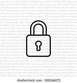 Web line icon. Padlock
