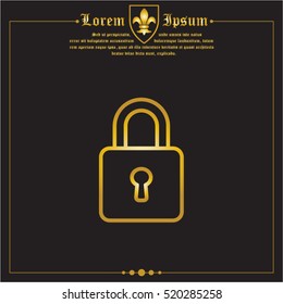 Web line icon. Padlock