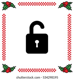 Web line icon. Padlock