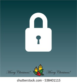 Web line icon. Padlock