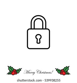 Web line icon. Padlock