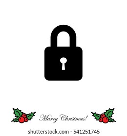 Web line icon. Padlock