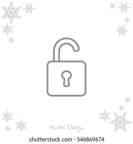 Web line icon. Padlock