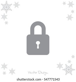 Web line icon. Padlock