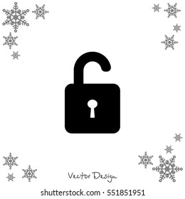 Web line icon. Padlock