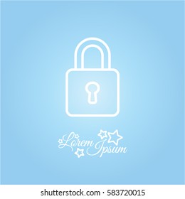 Web line icon. Padlock
