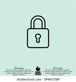 Web line icon. Padlock