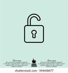 Web line icon. Padlock