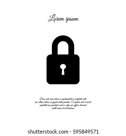 Web line icon. Padlock