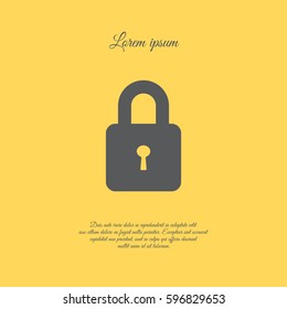 Web line icon. Padlock