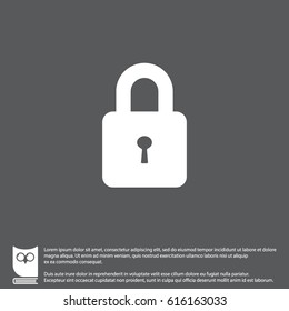 Web line icon. Padlock