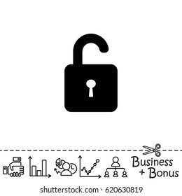 Web line icon. Padlock