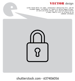 Web line icon. Padlock