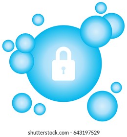 Web line icon. Padlock