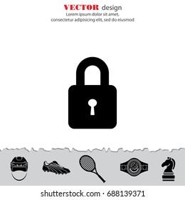 Web line icon. Padlock