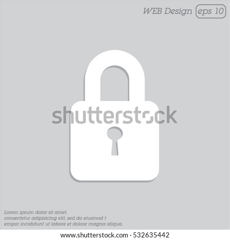 Web line icon. Padlock