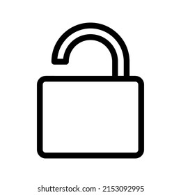 Icono de línea Web. Color de bloqueo de Padlock editable