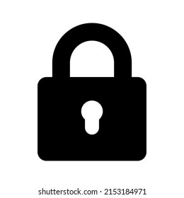 Icono de línea Web. Color de bloqueo de Padlock editable