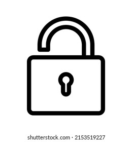 Web line icon. Padlock color editable