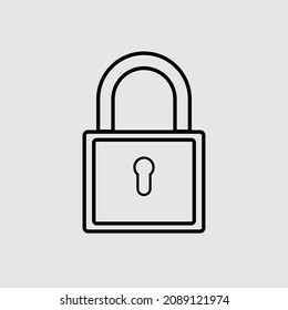 Icono de línea Web. Padlock simple
