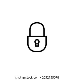 Web line icon. Padlock vector illustration.