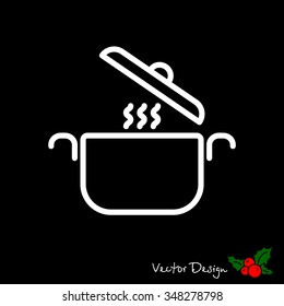 Web line icon. Pan, saucepan