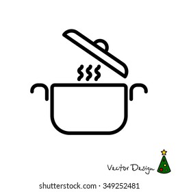 Web line icon. Pan, saucepan