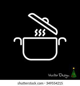 Web line icon. Pan, saucepan