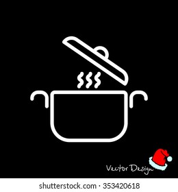Web line icon. Pan, saucepan