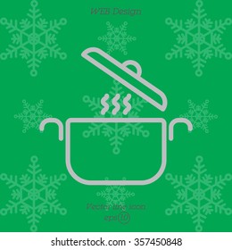 Web line icon. Pan, saucepan