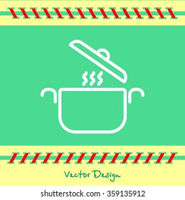 Web line icon. Pan, saucepan
