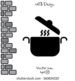 Web line icon. Pan, saucepan