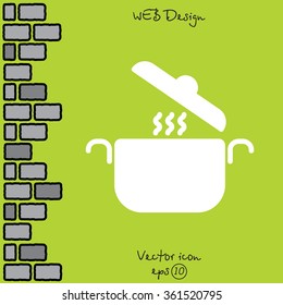 Web line icon. Pan, saucepan