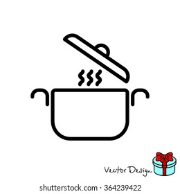 Web line icon. Pan, saucepan