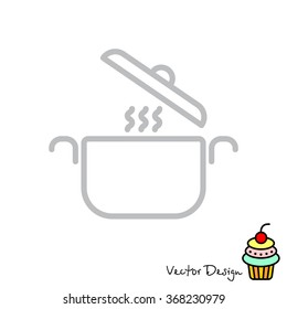 Web line icon. Pan, saucepan