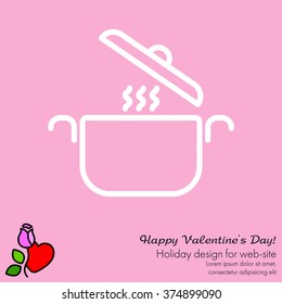 Web line icon. Pan, saucepan