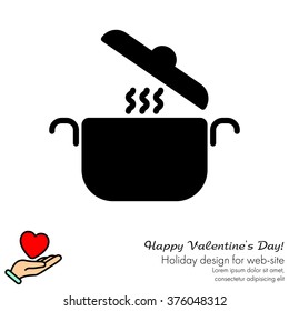 Web line icon. Pan, saucepan