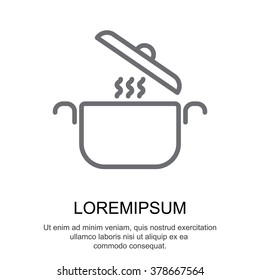Web line icon. Pan, saucepan