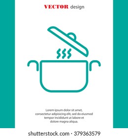 Web line icon. Pan, saucepan