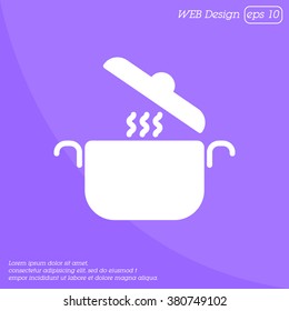 Web line icon. Pan, saucepan
