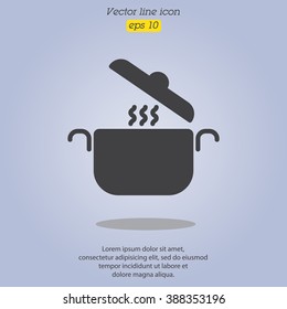 Web line icon. Pan, saucepan