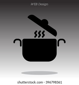 Web line icon. Pan, saucepan