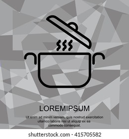 Web line icon. Pan, saucepan