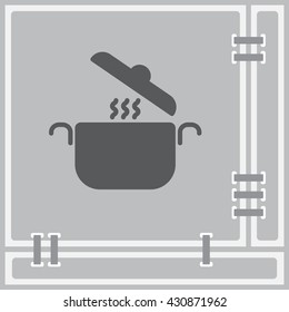 Web line icon. Pan, saucepan